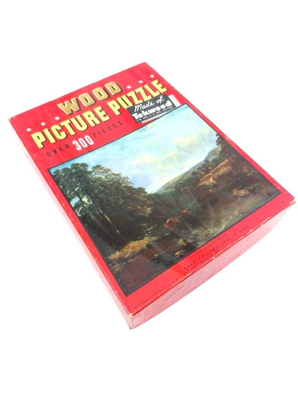 VTG Tek Wood Picture Puzzle 300 Pcs Whitman Publishing "Crossing The Stream"